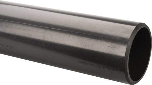 Made in USA - 6" Pipe, 60" Long PVC Unthreaded Plastic Pipe Nipple - 280 Max psi, 5.709" ID x 6-5/8" OD, Schedule 80, Gray - Exact Tool & Supply