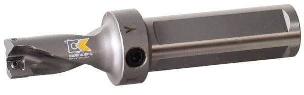 Kennametal - 25.4mm Max Drill Depth, 2xD, 12.7mm Diam, Indexable Insert Drill - 2 Inserts, 3/4" Shank Diam, Straight Shank - Exact Tool & Supply