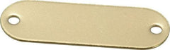 C.H. Hanson - 1-29/32 Inch Wide, Style 1, Brass Blank Metal Plate - 5/8 Inch High, 50 Pieces - Exact Tool & Supply