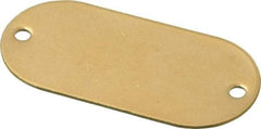 C.H. Hanson - 2-1/8 Inch Wide, Style 1, Brass Blank Metal Plate - 1 Inch High, 25 Pieces - Exact Tool & Supply