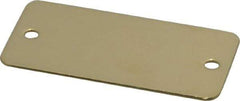 C.H. Hanson - 2 Inch Wide, Style 2, Brass Blank Metal Plate - 1 Inch High, 25 Pieces - Exact Tool & Supply