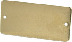 C.H. Hanson - 3 Inch Wide, Style 2, Brass Blank Metal Plate - 1-1/2 Inch High, 10 Pieces - Exact Tool & Supply
