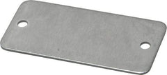 C.H. Hanson - 2 Inch Wide, Style 2, Aluminum Blank Metal Plate - 1 Inch High, 50 Pieces - Exact Tool & Supply