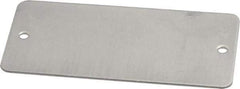 C.H. Hanson - 3 Inch Wide, Style 2, Aluminum Blank Metal Plate - 1-1/2 Inch High, 25 Pieces - Exact Tool & Supply