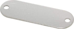 C.H. Hanson - 1-29/32 Inch Wide, Style 1, Stainless Steel Blank Metal Plate - 5/8 Inch High, 25 Pieces - Exact Tool & Supply