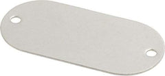 C.H. Hanson - 2-1/8 Inch Wide, Style 1, Stainless Steel Blank Metal Plate - 1 Inch High, 10 Pieces - Exact Tool & Supply