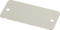 C.H. Hanson - 2 Inch Wide, Style 2, Stainless Steel Blank Metal Plate - 1 Inch High, 10 Pieces - Exact Tool & Supply