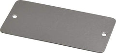 C.H. Hanson - 3 Inch Wide, Style 2, Stainless Steel Blank Metal Plate - 1-1/2 Inch High, 10 Pieces - Exact Tool & Supply