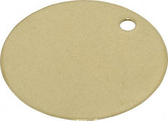 C.H. Hanson - 2 Inch Diameter, Round, Brass Blank Metal Tag - Blank, 25 Pieces - Exact Tool & Supply