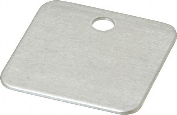 C.H. Hanson - 1-1/4 Inch Diameter, Square, Aluminum Blank Metal Tag - Blank, 50 Pieces - Exact Tool & Supply
