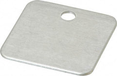 C.H. Hanson - 1-1/4 Inch Diameter, Square, Aluminum Blank Metal Tag - Blank, 50 Pieces - Exact Tool & Supply
