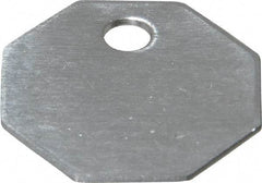 C.H. Hanson - 1-1/16 Inch Diameter, Octagonal, Aluminum Blank Metal Tag - Blank, 50 Pieces - Exact Tool & Supply
