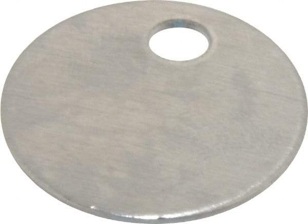 C.H. Hanson - 1 Inch Diameter, Round, Aluminum Blank Metal Tag - Blank, 50 Pieces - Exact Tool & Supply