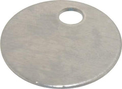 C.H. Hanson - 1 Inch Diameter, Round, Aluminum Blank Metal Tag - Blank, 50 Pieces - Exact Tool & Supply