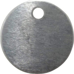 C.H. Hanson - 1-1/4 Inch Diameter, Round, Aluminum Blank Metal Tag - Blank, 50 Pieces - Exact Tool & Supply