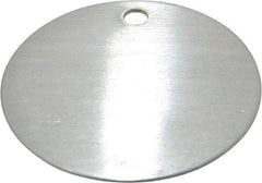 C.H. Hanson - 2 Inch Diameter, Round, Aluminum Blank Metal Tag - Blank, 50 Pieces - Exact Tool & Supply
