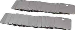 C.H. Hanson - 1-1/4 Inch Diameter, Square, Stainless Steel Blank Metal Tag - Blank, 25 Pieces - Exact Tool & Supply