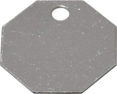C.H. Hanson - 1-1/4 Inch Diameter, Octagonal, Stainless Steel Blank Metal Tag - Blank, 25 Pieces - Exact Tool & Supply