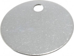 C.H. Hanson - 1-3/8 Inch Diameter, Round, Stainless Steel Blank Metal Tag - Blank, 25 Pieces - Exact Tool & Supply