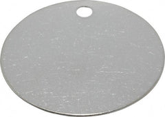 C.H. Hanson - 2 Inch Diameter, Round, Stainless Steel Blank Metal Tag - Blank, 10 Pieces - Exact Tool & Supply