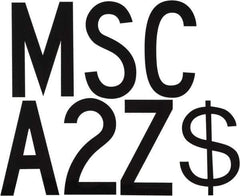 Made in USA - Letter Label - Legend: Complete Set, English, Black - Exact Tool & Supply