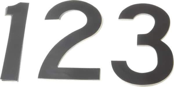 Made in USA - Letter Label - Legend: Number Set, English, Black - Exact Tool & Supply