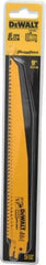 DeWALT - 9" Long, Bi-Metal Reciprocating Saw Blade - Tapered Profile, 6 TPI, Toothed Edge, Universal Shank - Exact Tool & Supply