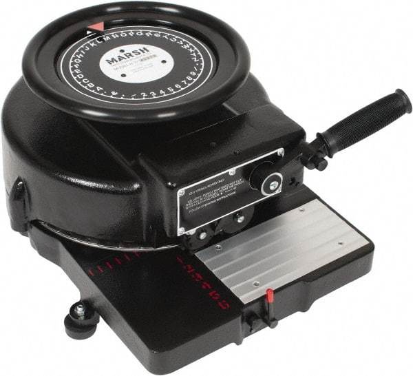 Made in USA - 4 Line, 1/2 Inch Character, Manual Stencil Machine - 23 Characters per Ft. - Exact Tool & Supply