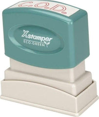 Value Collection - C.O.D., Red Pre-Inked Stamp - 1/2 Inch Wide x 1-5/8 Inch Long - Exact Tool & Supply