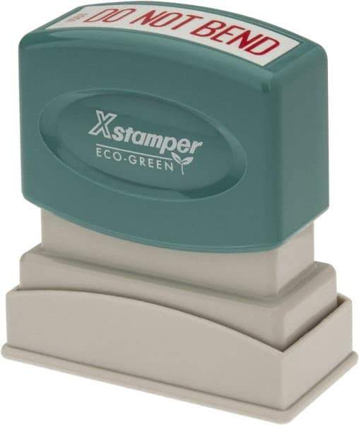Value Collection - Do Not Bend, Red Pre-Inked Stamp - 1/2 Inch Wide x 1-5/8 Inch Long - Exact Tool & Supply