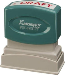 Value Collection - Draft, Red Pre-Inked Stamp - 1/2 Inch Wide x 1-5/8 Inch Long - Exact Tool & Supply