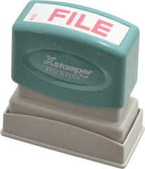 Value Collection - File, Red Pre-Inked Stamp - 1/2 Inch Wide x 1-5/8 Inch Long - Exact Tool & Supply