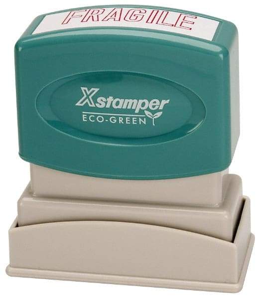 Value Collection - Fragile, Red Pre-Inked Stamp - 1/2 Inch Wide x 1-5/8 Inch Long - Exact Tool & Supply