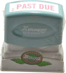 Value Collection - Past Due, Red Pre-Inked Stamp - 1/2 Inch Wide x 1-5/8 Inch Long - Exact Tool & Supply