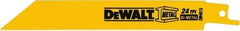 DeWALT - Bi-Metal Reciprocating Saw Blade - Straight Profile, 24 TPI, Toothed Edge - Exact Tool & Supply