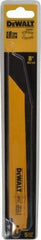 DeWALT - 8" Long x 3/4" Thick, Bi-Metal Reciprocating Saw Blade - Straight Profile, 18 TPI, Toothed Edge, Universal Shank - Exact Tool & Supply