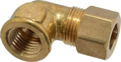 Cerro - 3/8" OD, Brass Female Elbow - Comp x FNPT Ends - Exact Tool & Supply