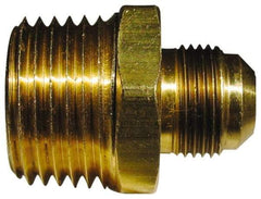 Cerro - 7/8" Tube OD, 45° Brass Flared Tube Male Connector - 3/4 Flare x MIP Ends - Exact Tool & Supply