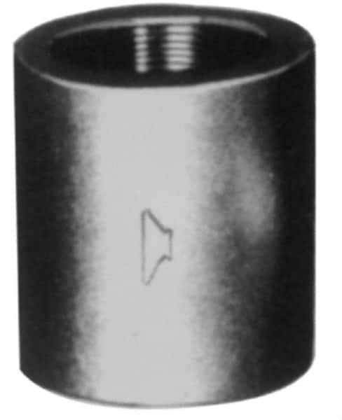 Made in USA - Size 1-1/2", Class 3,000, Steel Black Pipe Coupling - 3,000 psi, Socket Weld End Connection - Exact Tool & Supply