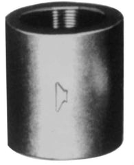 Made in USA - Size 1-1/2", Class 3,000, Steel Black Pipe Coupling - 3,000 psi, Socket Weld End Connection - Exact Tool & Supply