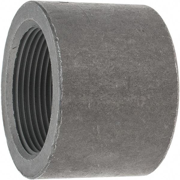 Made in USA - Size 1-1/2", Class 3,000, Forged Carbon Steel Black Pipe End Cap - 925 psi, Threaded End Connection - Exact Tool & Supply
