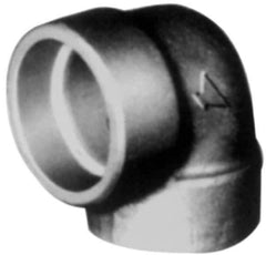 Made in USA - Size 3/8", Class 3,000, Forged Carbon Steel Black Pipe 90° Elbow - 3,000 psi, Socket Weld End Connection - Exact Tool & Supply