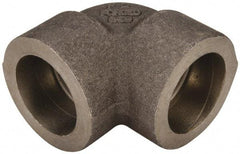 Made in USA - Size 3/4", Class 3,000, Forged Carbon Steel Black Pipe 90° Elbow - 925 psi, Socket Weld End Connection - Exact Tool & Supply