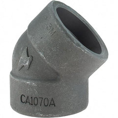 Made in USA - Size 1-1/2", Class 3,000, Forged Carbon Steel Black Pipe 45° Elbow - 925 psi, Socket Weld End Connection - Exact Tool & Supply