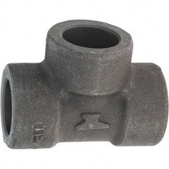 Made in USA - Size 1/2", Class 3,000, Forged Carbon Steel Black Pipe Tee - 925 psi, Socket Weld End Connection - Exact Tool & Supply