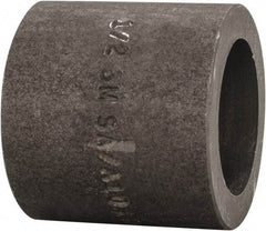 Made in USA - Size 1/2", Class 3,000, Forged Carbon Steel Black Pipe Coupling - 925 psi, Socket Weld End Connection - Exact Tool & Supply