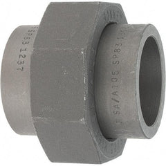 Made in USA - Size 1-1/2", Class 3,000, Forged Carbon Steel Black Pipe Union - 925 psi, Socket Weld End Connection - Exact Tool & Supply