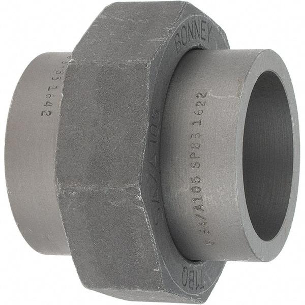 Made in USA - Size 2", Class 3,000, Forged Carbon Steel Black Pipe Union - 925 psi, Socket Weld End Connection - Exact Tool & Supply