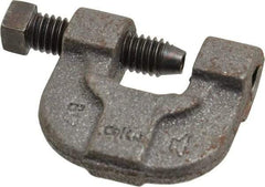 Made in USA - 3/4" Max Flange Thickness, 3/8" Rod C-Clamp - 400 Lb Capacity, Ductile Iron - Exact Tool & Supply