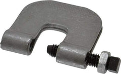 Made in USA - 3/4" Max Flange Thickness, 3/8" Rod C-Clamp with Locknut - 230 Lb Capacity, Carbon Steel - Exact Tool & Supply